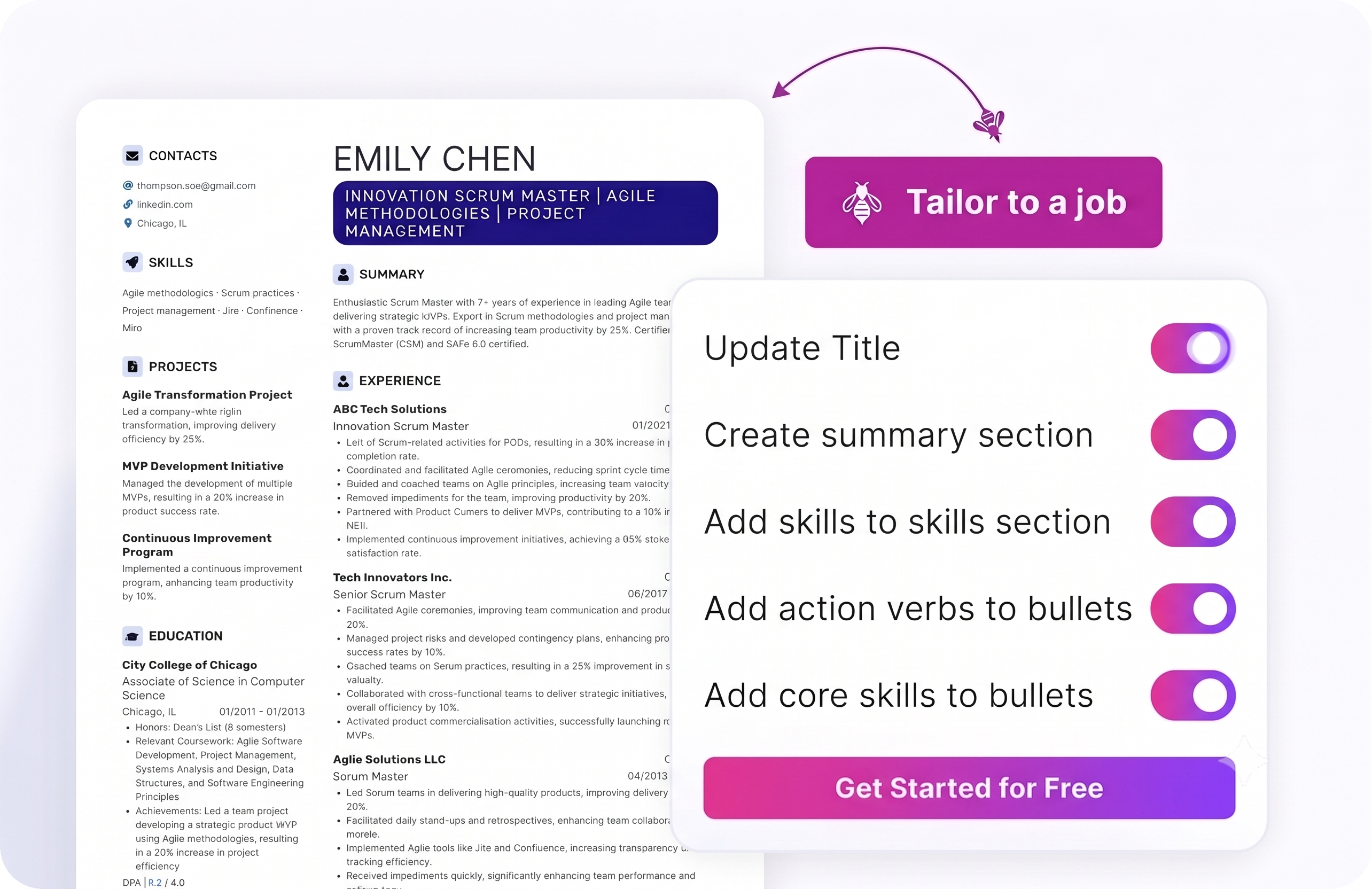 Resume preview